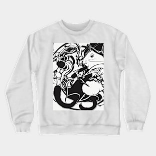 Hamsters Shadow Silhouette Anime Style Collection No. 22 Crewneck Sweatshirt